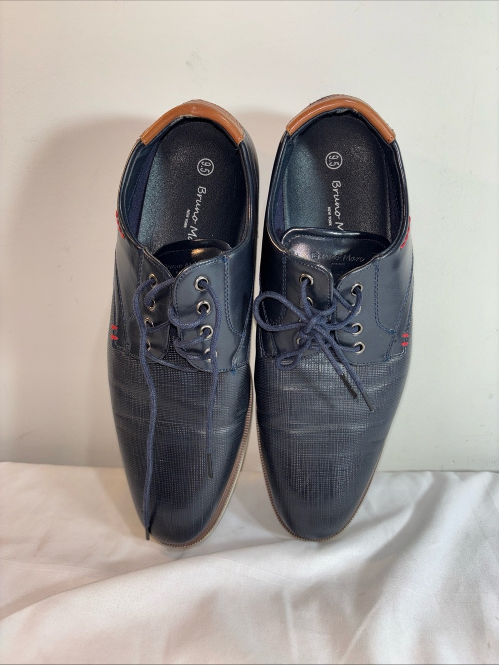 Bruno Marc Navy Men’s Lace-Up Dress Shoes. 7/30